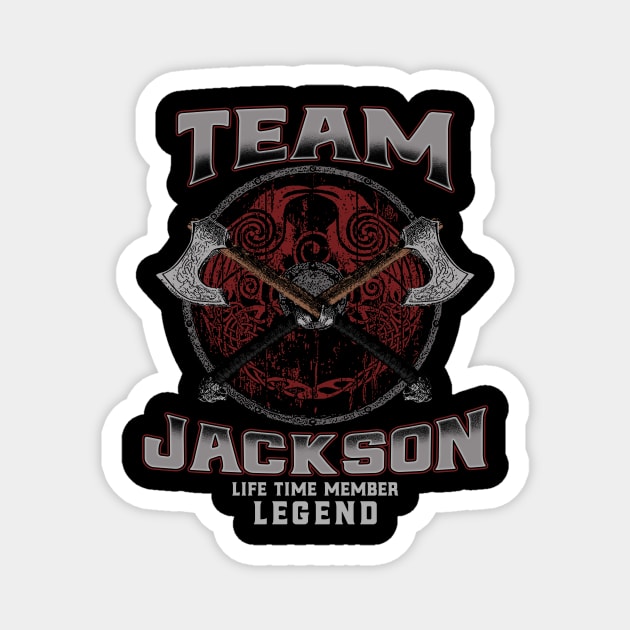 Jackson Name - Life Time Member Legend Magnet by Stacy Peters Art
