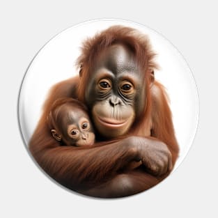 Sweetest Orangutan mother Pin