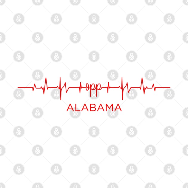 I Love Opp Alabama USA Heartbeat Funny T-Shirt For Men Women Custom by lorijaquelyn
