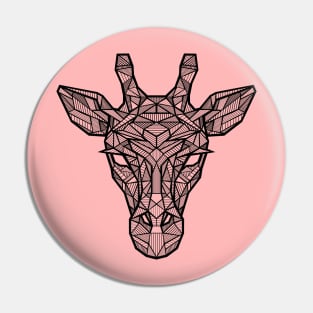 Geometric Giraffe Pin