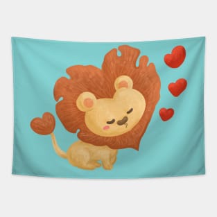 Lion Kisses Tapestry