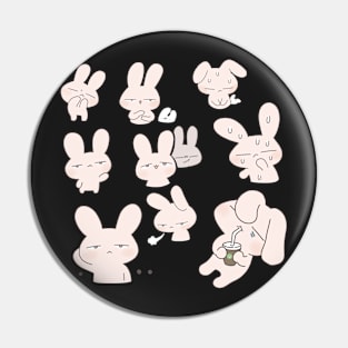 a cute rabbit character, cute, lovely, adorable, charming, sweet animal friends Pin