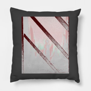 Cityscape through Window in Total Whiteout Pillow