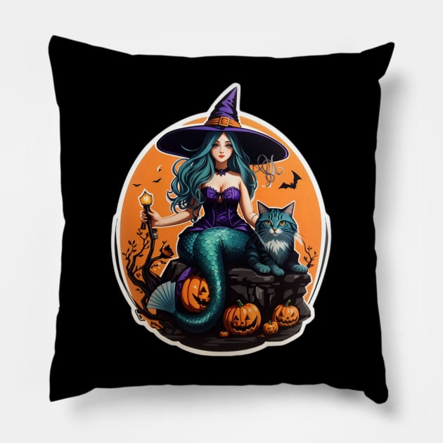 Purple Sea Witch Pillow by MGRCLimon