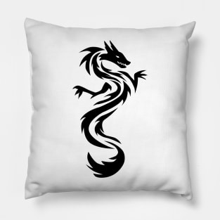 Tribal Chinese Dragon Tattoo Pillow