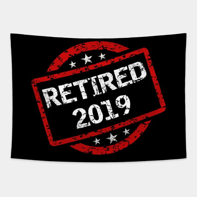 Retired 2019 T-Shirt - Retirement Gift Tapestry by Ilyashop