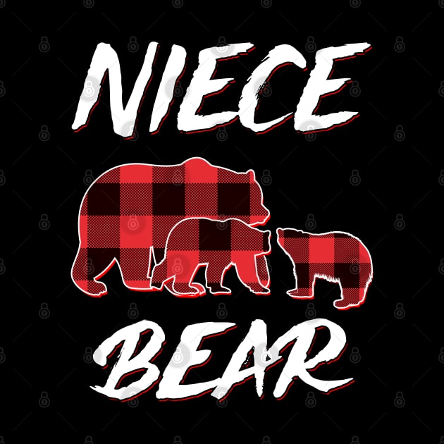 Niece Bear Red Plaid Christmas Pajama Matching Family Gift by intelus