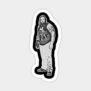 Bray Wyatt Wide On Black - Simple Engraved Magnet