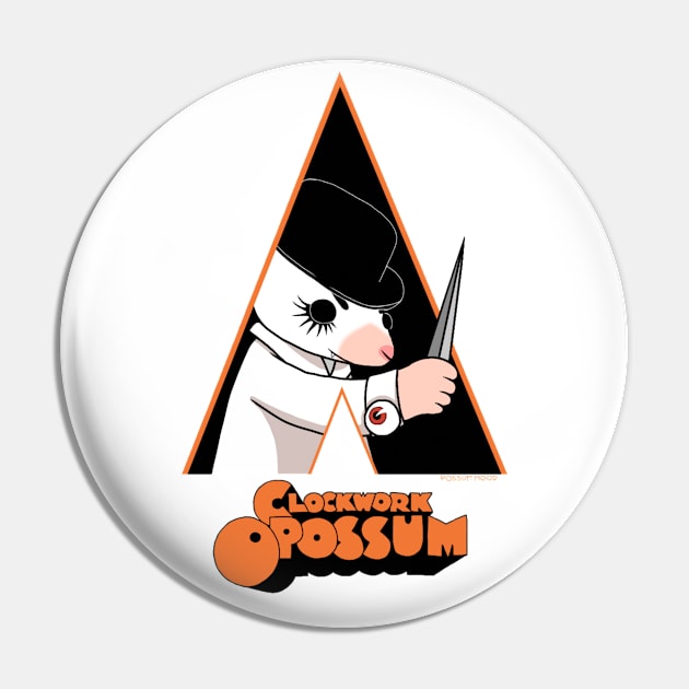 A Clockwork Opossum Pin by Possum Mood