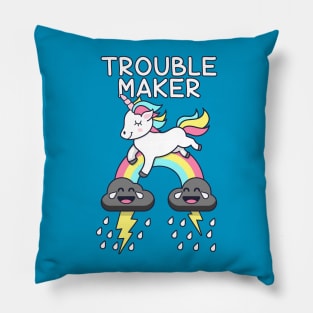 Kawaii Unicorn Trouble Maker Pillow