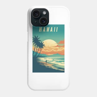 Hawaii Vintage Retro Travel Poster Phone Case