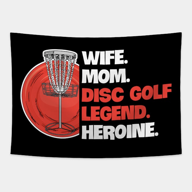 Flying Disc Sport Design for your Disc Golf Enthusiast Wife Tapestry by ErdnussbutterToast