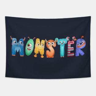 Monster characters Tapestry