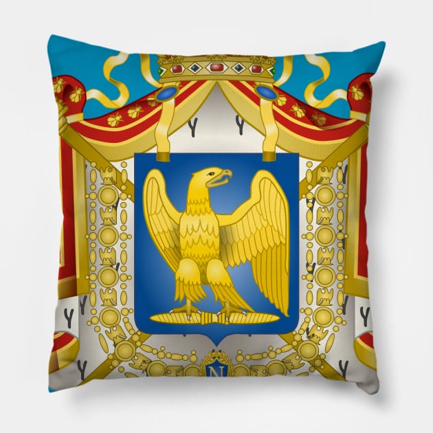 Imperial Coat of Arms of France (1804-1815) Pillow by Jordan823