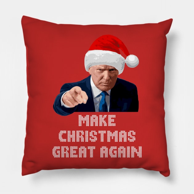 Make Christmas Great Again Pillow by Nerd_art