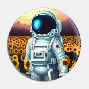 Astronaut sunflower planet travel Pin