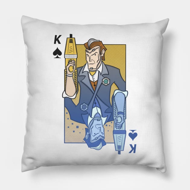 Handsome Jack as the King of Spades Pillow by sbsiceland