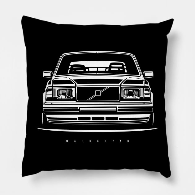 Swedish garage 240 4door Pillow by Markaryan