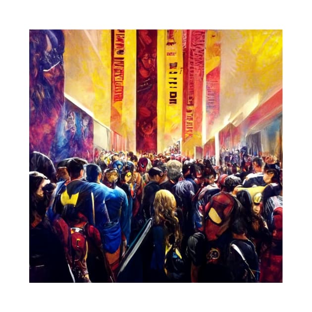 Inside Comic-Con Painting by Nightwing Futures