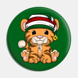 Christmas Tiger Pin