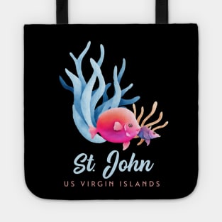 St John US Virgin Islands USVI Coral Reef Fish Tote