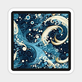 Abstract Swirls and Waves Effect illustration Magnet