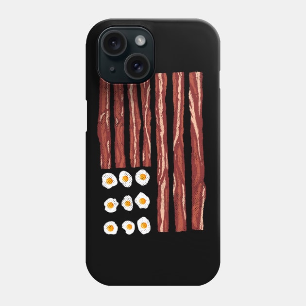 Eggs Spangled Bacon Phone Case by kookylove