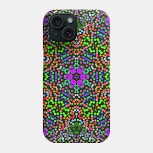 Dot Mandala Flower ''''''''''''''purple Green and Orange Phone Case