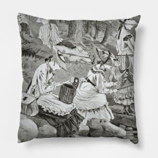 The Fishing Party by Winslow Homer Pillow