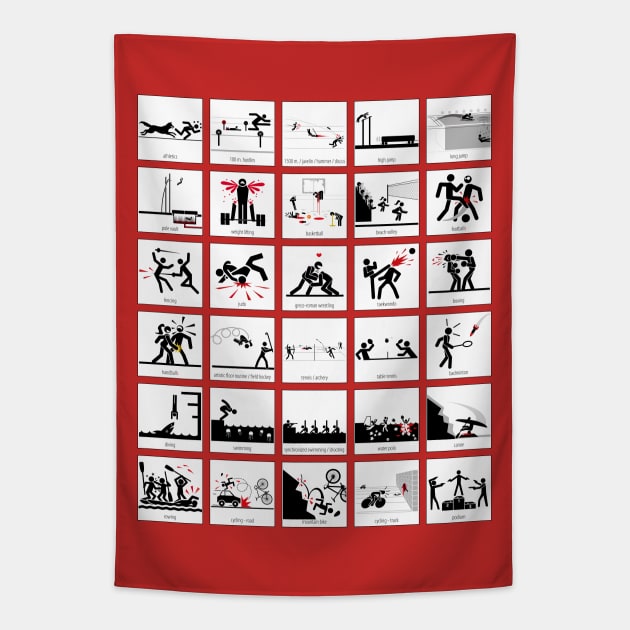 Pulp Sports Icons Tapestry by Maxsomma