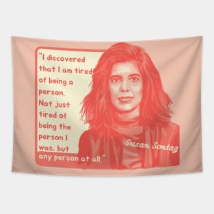 Susan Sontag Portrait and Quote Tapestry