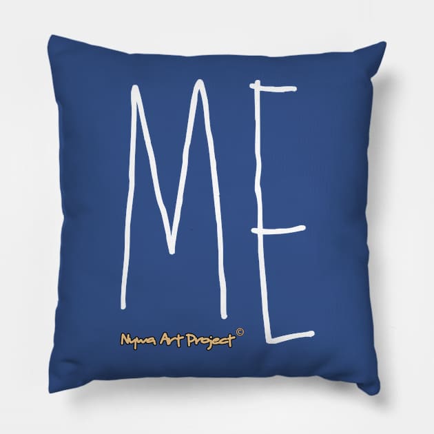 Me! - Dark Blue Pillow by NYWA-ART-PROJECT