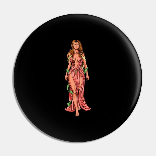 Goddess of Greek mythology - Aphrodite Pin by Modern Medieval Design