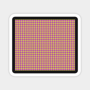 Yellow and Purple Houndstooth Magnet