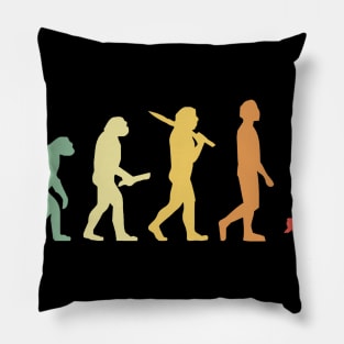 Retro Yoga Evolution Gift For Yogis Pillow