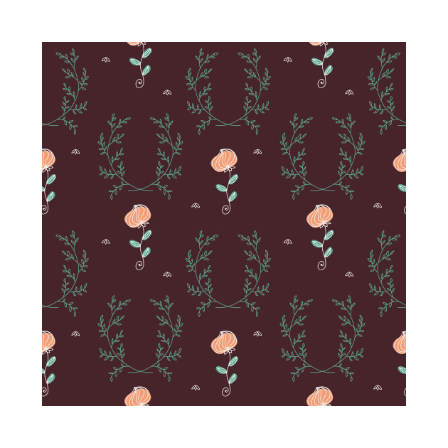 Elegance Seamless pattern with flowers by Olga Berlet