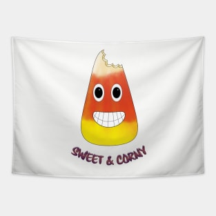 Sweet & Corny Halloween Candy Design Tapestry