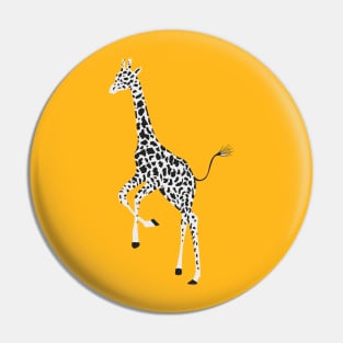 Giraffe yellow background Pin