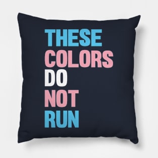 THESE COLORS DO NOT RUN - Trans Rights Pillow