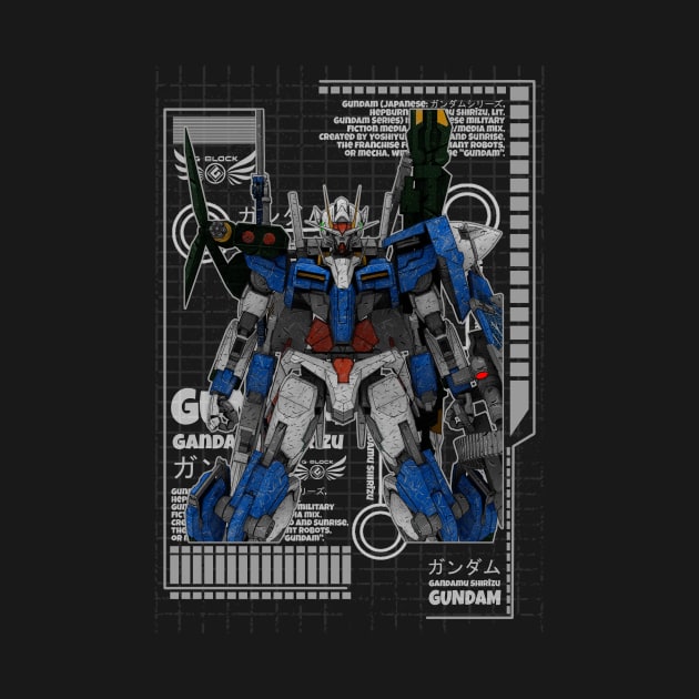 GN-001 Gundam Exia by gblackid