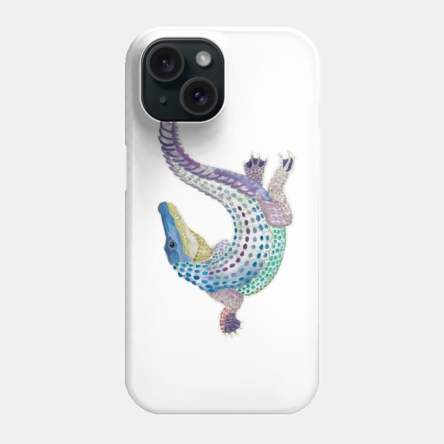 Watercolor Alligator Phone Case by SugarDrake