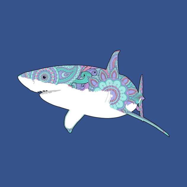 Great White Shark Decorative by mjmillustration