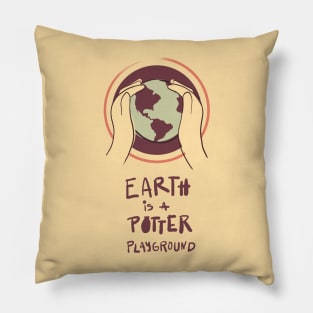 Pottery artist playground Pillow