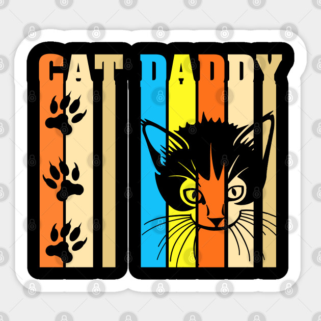 Daddy Cat Retro Vintage 70s Father S Day Gift Daddy Cat Retro