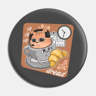 Embrace the Existential Dread Cat Pin