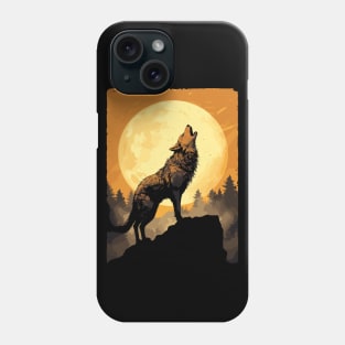 Full Moon Lone Aplha Brindle Dire Wolf Phone Case