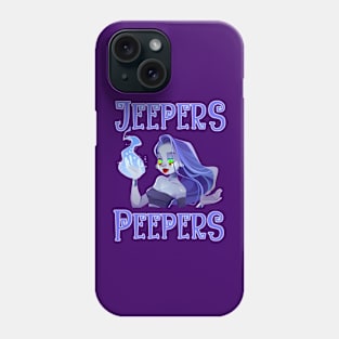 Halloween ghost vampire jeepers peepers glowing eyes costume Phone Case