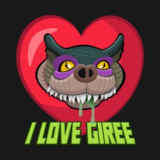 I Love Giree - Red & Green T-Shirt