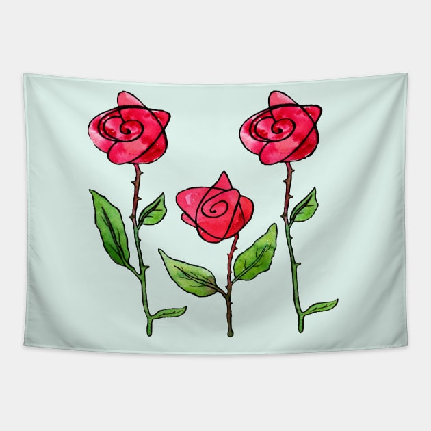 roses Tapestry by ArtKsenia