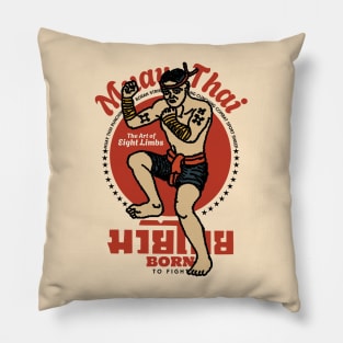 Vintage Muay Thai The Art of Eight Limbs Pillow